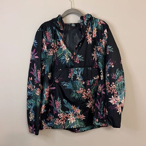 Xersion Tropical Print Athletic Windbreaker Pullover - Size Large - Picture 2 of 12